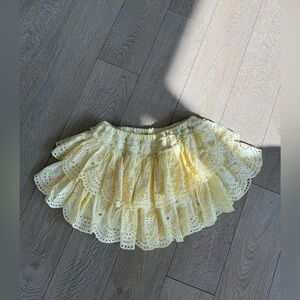 LoveShackFancy Yellow O/S Bespoke Upcycled Skirt. 💛⚡️